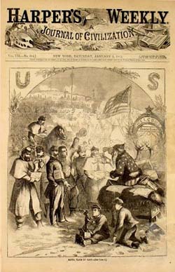 Harpers Weekly Santa 1863