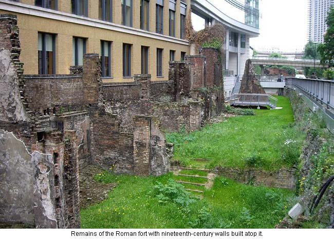 Roman walls in London